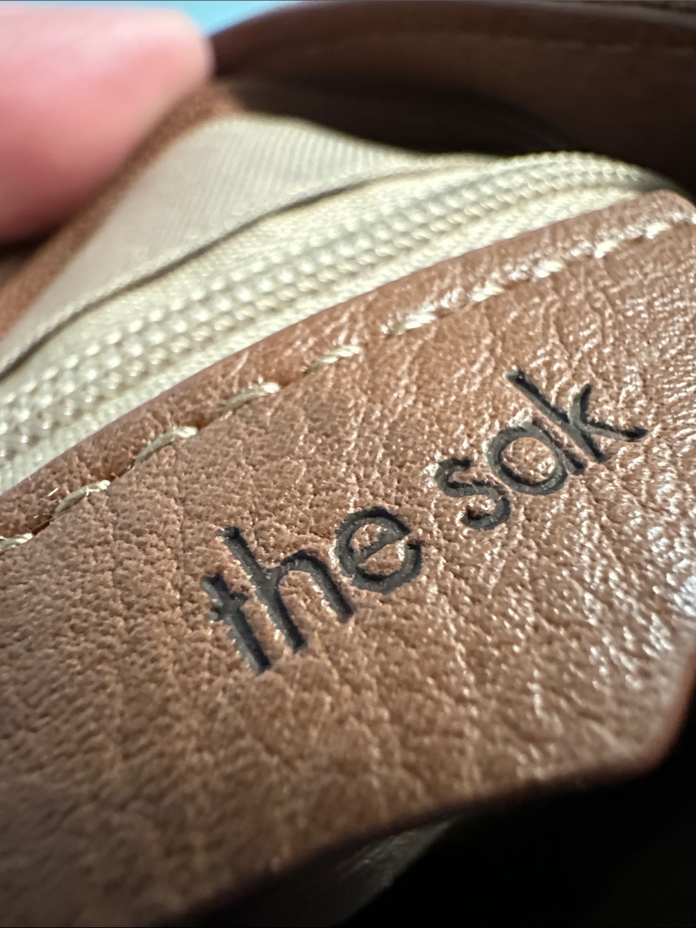 NWT The Sak Tan Leather Embossed Crossbody Bag - Picture 5 of 8